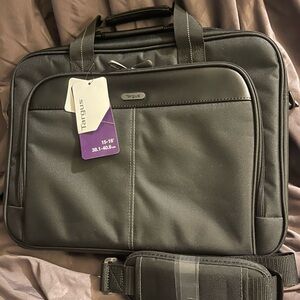 Targus Black Laptop Briefcase with Shoulder Strap